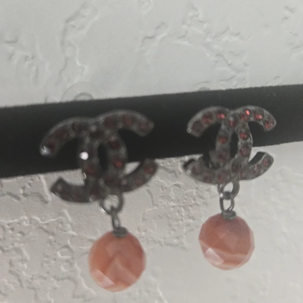 Chanel Red Crystal Earrings - Picture 4 of 8